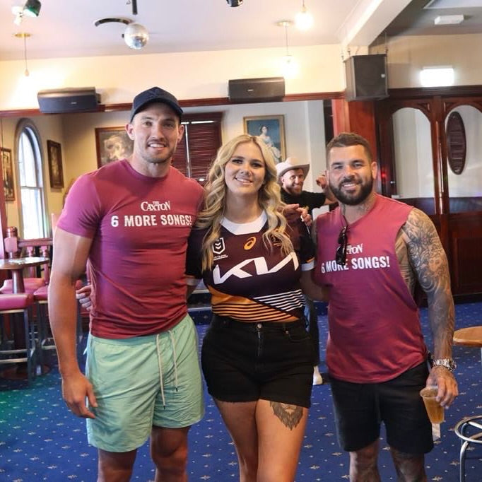 "Six More Songs" T-shirt in Maroon