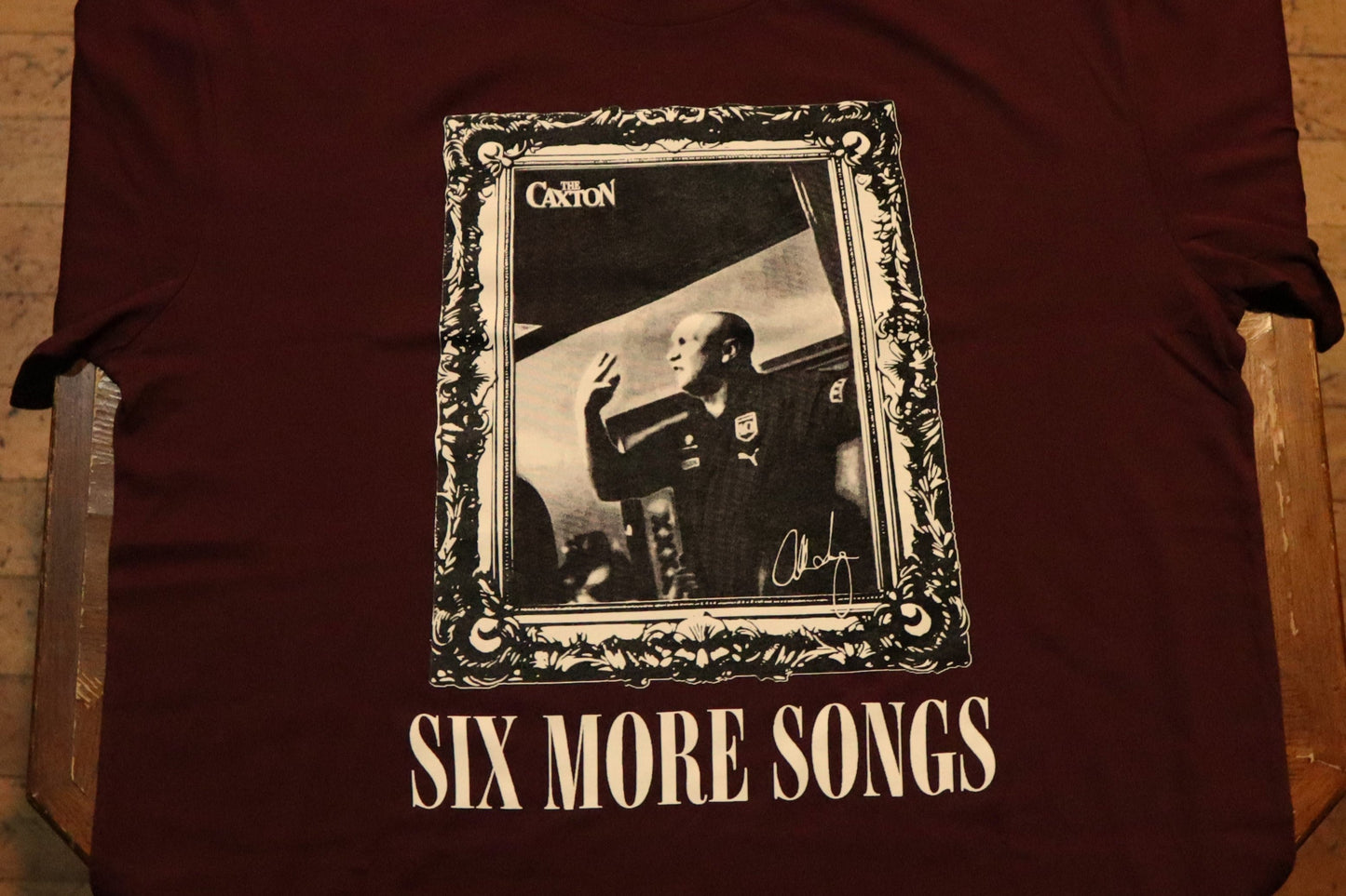 "Six More Songs" T-shirt in Maroon