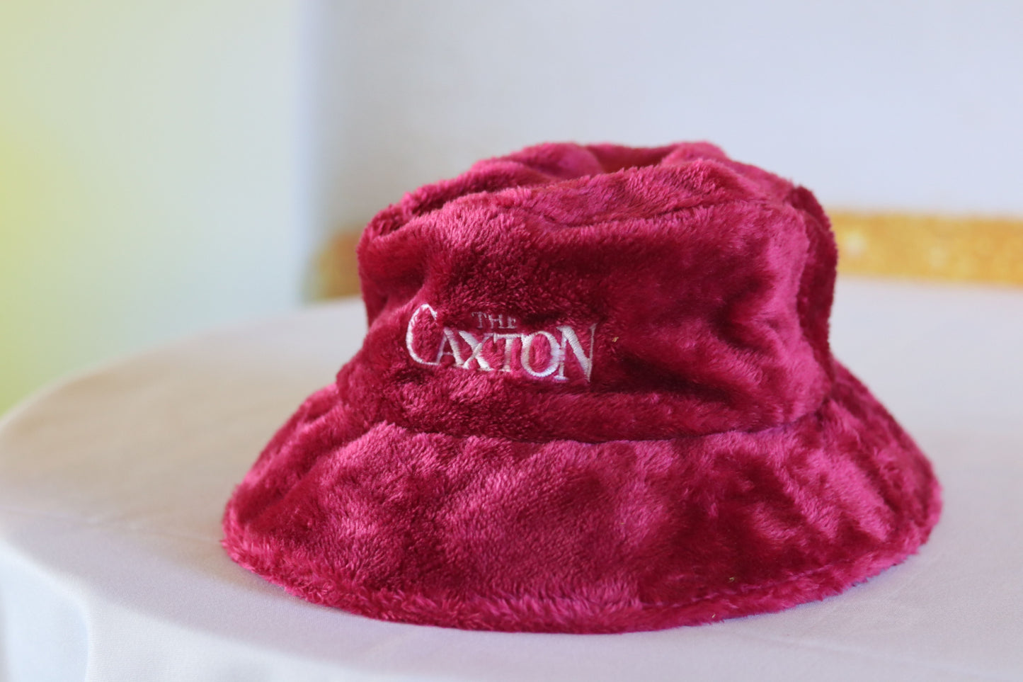 Caxton "QLDER!" Fluffy Bucket Hat in Maroon