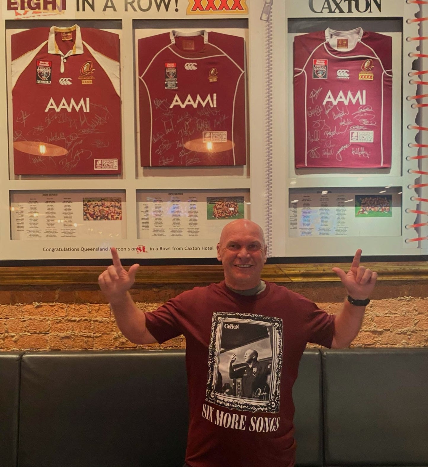 "Six More Songs" T-shirt in Maroon